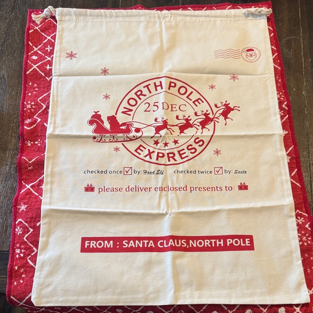 North Pole Express Santa Sack